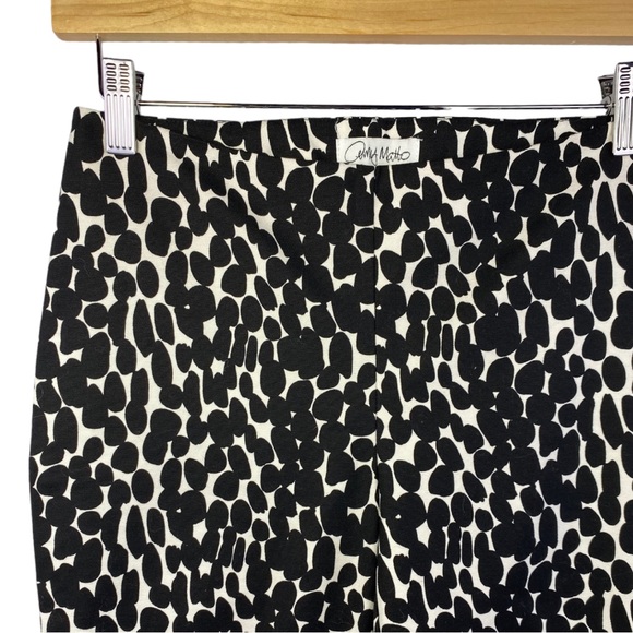 NWT Amy Matto Stitch Fix Matthew Black White Spots Dot Side Zip Straight Pants 0 - Picture 3 of 8